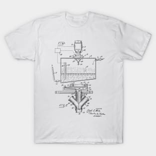 Sewage Pumping System Vintage Patent Hand Drawing T-Shirt